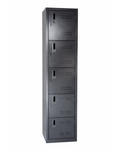 LOCKER DE 5 PUERTAS NEGRO
